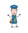 Cartoon Mailman Showing Empty Hands Vector