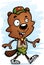 Cartoon Male Beaver Scout Walking