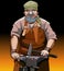 Cartoon male blacksmith worker with hammer