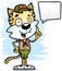 Cartoon Male Bobcat Scout Talking