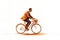 Cartoon male cyclists