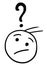 Cartoon of Male Face with Question Mark