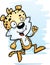 Cartoon Male Leopard Running