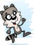 Cartoon Male Raccoon Running