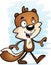 Cartoon Male Squirrel Walking