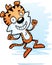 Cartoon Male Tiger Jumping
