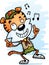 Cartoon Male Tiger Scout Dancing