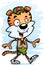 Cartoon Male Tiger Scout Walking