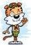 Cartoon Male Tiger Scout Waving