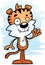 Cartoon Male Tiger Waving