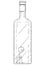 Cartoon of Man in Bottle, Concept of Alcoholism