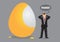 Cartoon Man Scammed with Fake Golden Egg Cartoon Vector Illustration