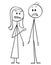 Cartoon of Man and Woman Stunned and Shocked