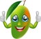 Cartoon mango giving thumbs up