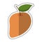 Cartoon mango juicy fruit icon