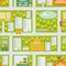 Cartoon map seamless pattern of summer city.