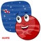 Cartoon Mars Planet Character