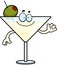 Cartoon Martini Waving