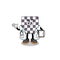 Cartoon mascot of chessboard doctor