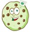 Cartoon mascot cookie with marijuana flavor