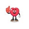 Cartoon mascot of love number 1 fans