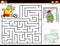 Cartoon maze activity with rhino playing soccer