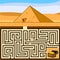 Cartoon Maze Game Education For Kids Go Through The Dungeons Of The Pyramid And Reach The Treasure