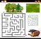 Cartoon maze or labyrinth game