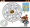 Cartoon maze or labyrinth game