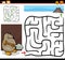 Cartoon maze or labyrinth game