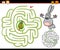 Cartoon maze or labyrinth game