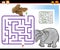 Cartoon maze or labyrinth game