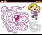 Cartoon maze or labyrinth game