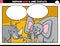 Cartoon meme template with rhinoceros and elephant