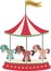 Cartoon merry-go-round