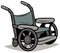 Cartoon metal wheelchair vector icon