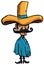 Cartoon Mexican islolated on white