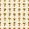 Cartoon Mexican people-seamless pattern