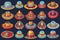Cartoon Mexican sombrero, vector hats of mariachi musicians