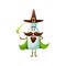 Cartoon mexican tequila mage character, bottle wiz