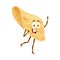 Cartoon Mexican tortilla character, funny bread