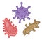 Cartoon microbes