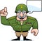 Cartoon Military General Talking