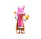 Cartoon milkshake drink dessert wizard character