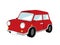 Cartoon mini car vector illustration