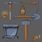 Cartoon mining set,