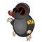 Cartoon mole with dark glasses