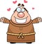 Cartoon Monk Hug