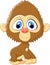 Cartoon monkey cute posing