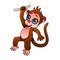 Cartoon monkey isolated vector illustration